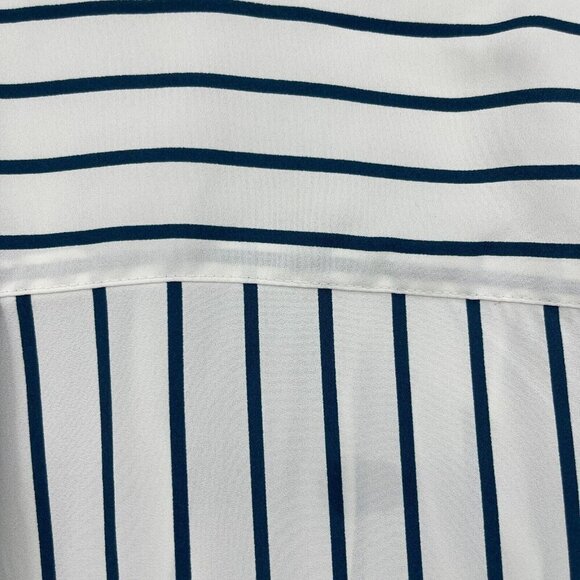 Torrid Madison Georgette Button Up Long Sleeve Shirt Striped - Picture 9 of 15